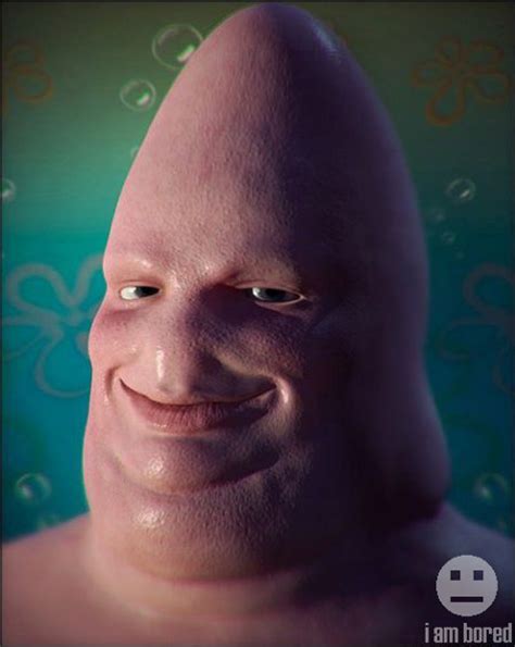 real patrick star from spongebob squarepants in real life a nice smirk and a pointy head