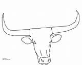 Longhorn Coloring Cow Pages Texas Drawing Head Printable Steer Cattle Color Face Clipart Bull Outline Draw Drawings Cartoon Horns Long sketch template