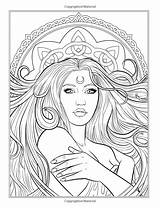 Coloring Pages Gothic Adult Fantasy Dark Printable Adults Fairy Colouring Amazon Sheets Book Books Halloween Magic Anime Selina Volume Choose sketch template