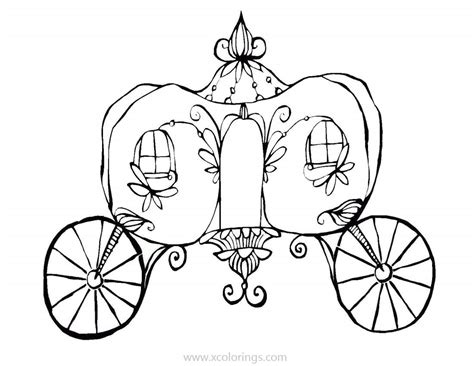 cinderella pumpkin carriage coloring pages xcoloringscom