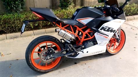 ktm rc  modified exhaust sound youtube