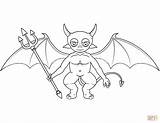 Coloring Devil Pages Cute Devils Demons Printable Drawing Halloween Categories sketch template