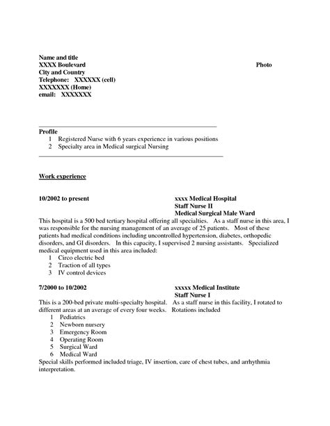 oncology nurse resume templatescareer resume template career resume