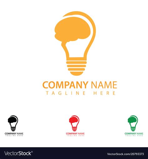 creative bulb logo design royalty  vector image