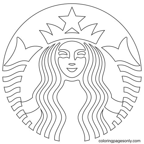 ideas  coloring starbucks logo coloring page sexiz pix