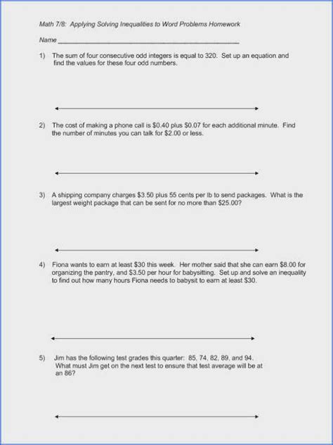 linear equations word problems  class  check   http