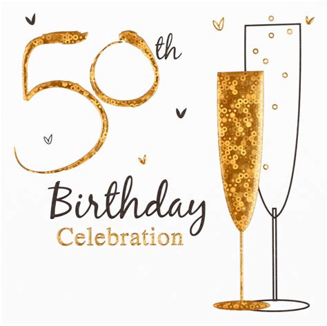 Multi Pack 36 Holographic 50th Birthday Party Card
