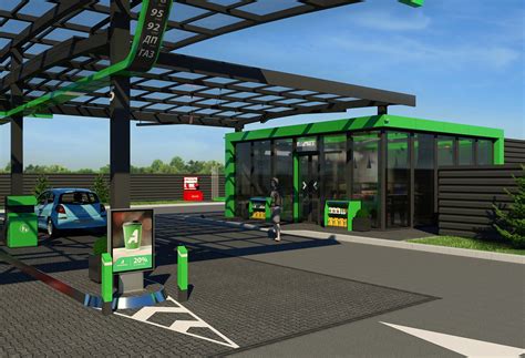 gas station autotrans  behance
