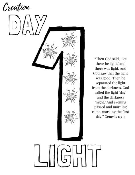 day  creation coloring page  printable coloring pages  kids