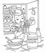 Coloring Pages Baking Kids Books Soda Sheets Printable Print Colouring Stamps Vintage Digital Christmas Book sketch template