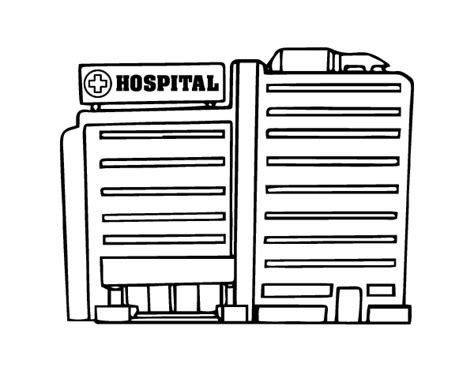 hospital coloring page coloringcrewcom