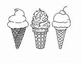 Coloring Printable Ice Cream Sheet Cone Instant Cones Adult sketch template