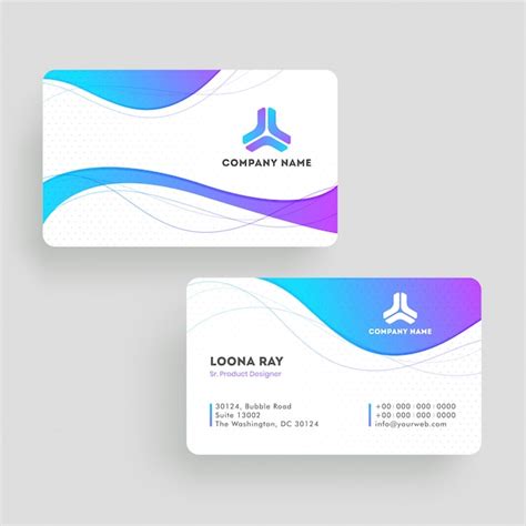 premium vector front   view  business card template