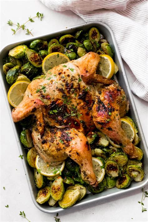 roasted herb butter spatchcock chicken step by step recipe little