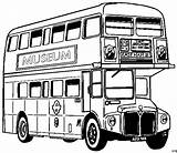 Doppeldecker Weite Malvorlage Colorear Autobus Londres Ausmalbild Inglaterra Coches sketch template
