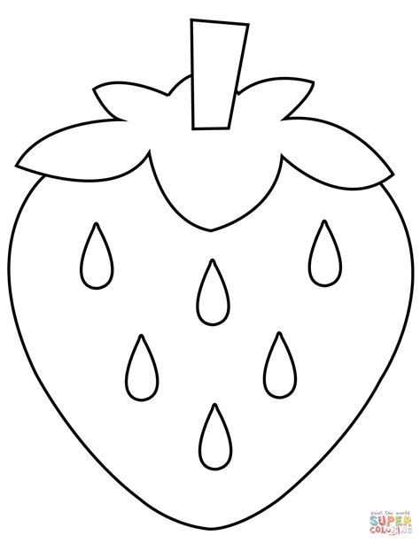 strawberry coloring template pages sketch coloring page
