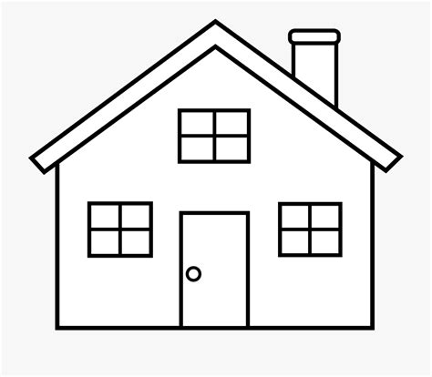 house outline clipart black  white   cliparts