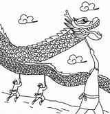 Dragon Boat Festival Coloring Pages Chinese Barongsai Drawing Getdrawings Kids sketch template
