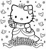 Kitty Hello Coloring Pages Princess Printable Happy Birthday Sanrio Colouring Kids Sheet Color Drawing Coloringpages Girls Valentine Print Nirvana Sheets sketch template