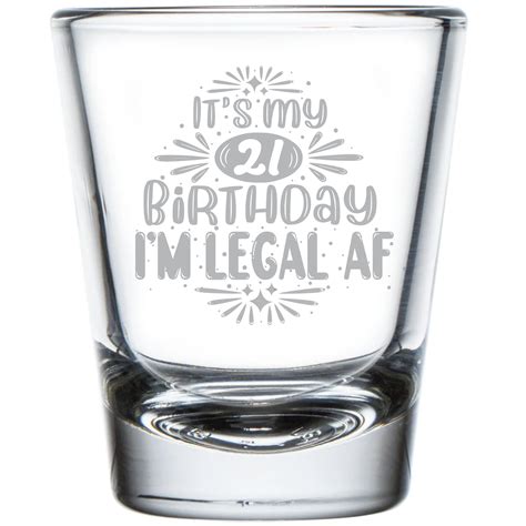21st birthday shot glass custom shot glasses personalized etsy