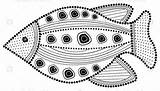 Aboriginal Aborigena Pesce Hellovector Graphics sketch template