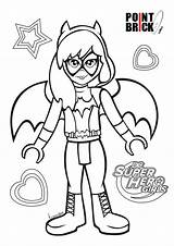 Superhero Batgirl Pointbrick Getcolorings Gratuitamente Getdrawings Articolo sketch template