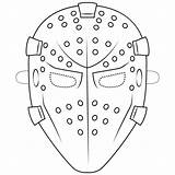 Mask Coloring Goalie Pages Printable Halloween Masks Categories sketch template
