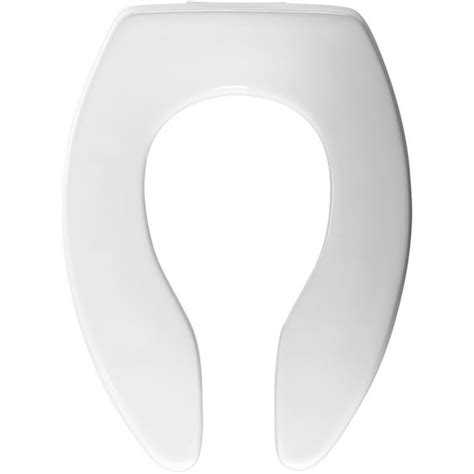 bemis  elongated commercial plastic open front toilet seat white walmartcom walmartcom
