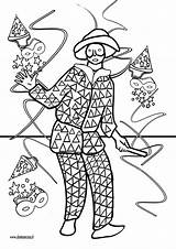 Colorare Arlecchino Disegno Passeggiata Carnevale Maschera Mondrian Chagall Marc Pagine sketch template