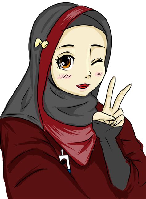 anime hijab cantik typo hijabs