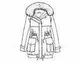 Coat Winter Coloring Coloringcrew sketch template