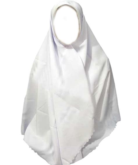 navisa collection jilbab segi empat warna putih