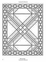 Quilt Coloring Designs Patchwork Books Pages Dover Traditional Amazon sketch template