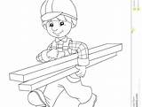 Coloring Construction Worker Pages Printable Getcolorings Getdrawings sketch template
