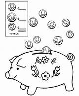 Coloring Bank Piggy Pages Clipart Printable Color Colouring Getcolorings Coin Going Library Luna Popular sketch template