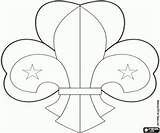Logo Coloring Lis Fleur Scouting sketch template