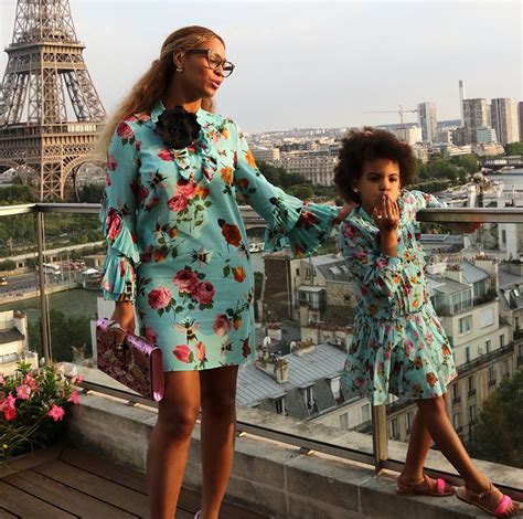 beyonce and daughter blue ivy are totally twinning during