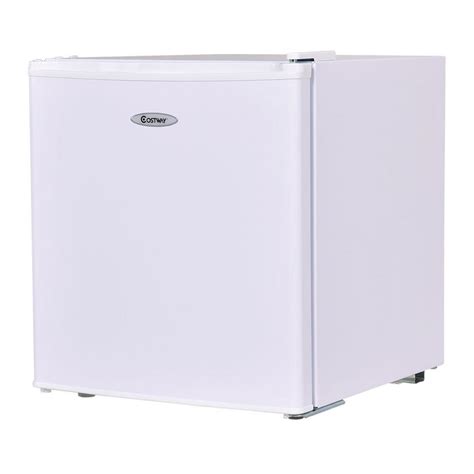 costway  cu ft mini refrigerator small freezer cooler fridge compact unit  white