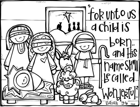 nativity drawing  kids  getdrawings