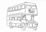 Double Decker Autobus sketch template