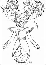 Goku Zamasu Trunks sketch template