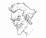 Joker Coloring Pages Face Batman Arkham City Drawing Printable Popular Getdrawings Tubing sketch template