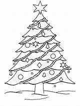 Christmas Tree Drawing Kids Library Clipart Colouring Pages sketch template