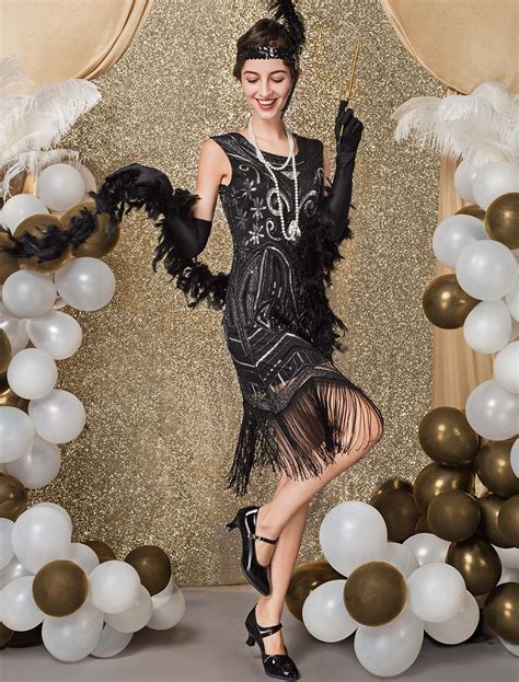 Great Gatsby Flapper Dress 1920s Fashion Style Vintage Costume Women S