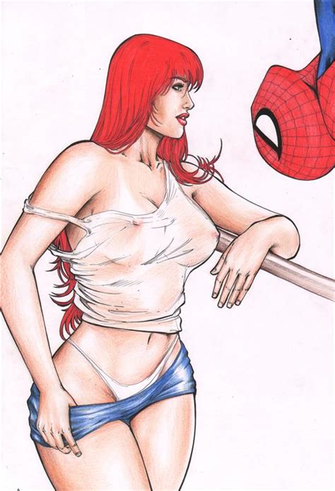 Partially Clothed Redhead Mary Jane Watson Nude Porn