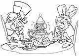 Mad Hatter Coloring Tea Mouse Rabbit Teapot Pages Party Fill Alice Wonderland Disney Drawings Colorluna Boston Colouring Print Printable Color sketch template