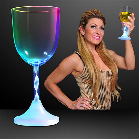 Led Spiral Stem Wine Glass