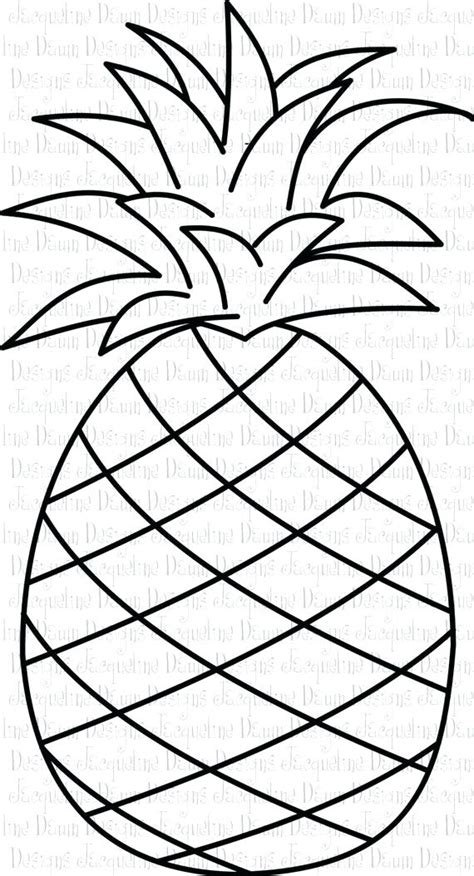 pineapple outline drawing  getdrawings