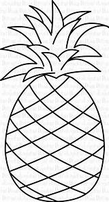 Pineapple Outline Clipart Template Printable Drawing Coloring Clip Pages Apple Drawings Ananas Hawaiian Colouring Kids Cute Fruit Search Print Craft sketch template