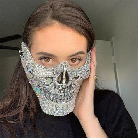 halloween rhinestone mask masquerade fashion mask girl woman mask